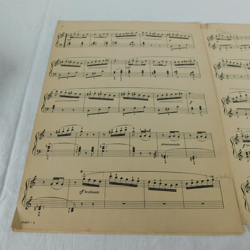 Antique Piano Sheet Music 1906 The Music Box Easy Instructive Second Third Grade - Picture 3 of 6